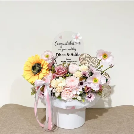 Bloom Box Akrilik Ucapan Wedding Labuhanbatu Selatan